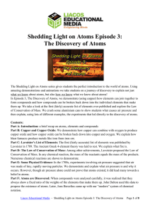 Shedding Light on Atoms Episode 3: The Discovery of Atoms