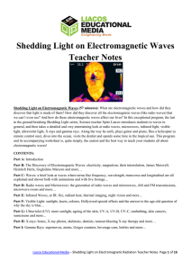 Shedding Light on Electromagnetic Waves Teacher Notes
