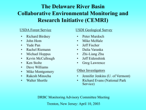 The Delaware River Basin Collaborative Environmental Monitoring and Research Initiative (CEMRI)