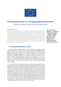 The European Union in a changing global environment Executive Summary