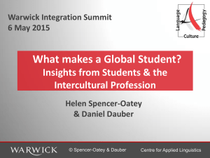 What makes a Global Student? Insights from Students &amp; the Intercultural Profession