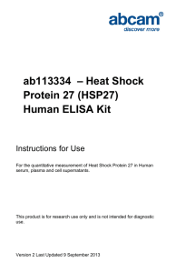 ab113334  – Heat Shock Protein 27 (HSP27) Human ELISA Kit