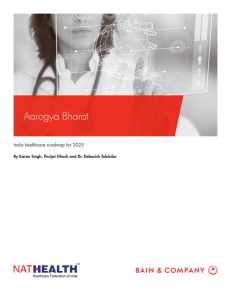 Aarogya Bharat India healthcare roadmap for 2025