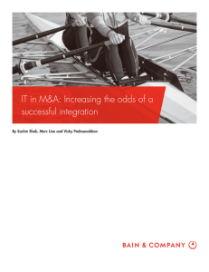 IT in M&amp;A: Increasing the odds of a successful integration