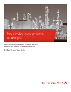 Large project management in oil and gas