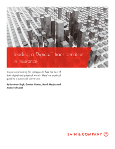 Digical transformation in insurance
