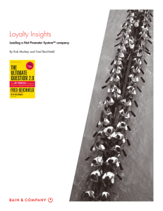 Loyalty Insights Leading a Net Promoter System company