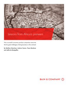Lessons from Africa’s pioneers