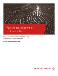 Focused processes and IT: Lock in simplicity always requires a big-picture approach