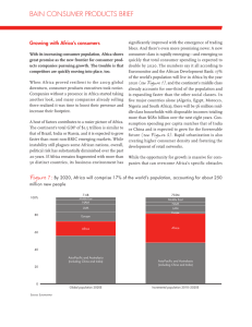 BAIN CONSUMER PRODUCTS BRIEF Growing with Africa’s consumers