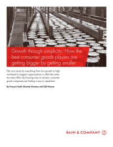 Growth through simplicity: How the best consumer goods players are