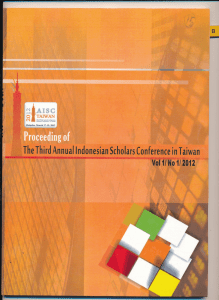 Third Annual  lndonesian Conference Taiwan Scholars