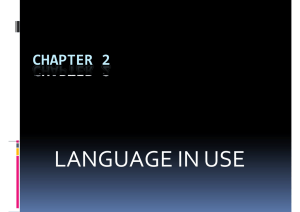 LANGUAGE IN USE CHAPTER 2