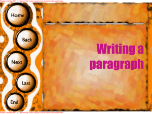 Writing a paragraph
