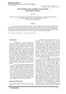 Phytochemical Study of Oligoresveratrol from hopea  Sri Atun