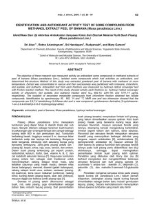 IDENTIFICATION AND ANTIOXIDANT ACTIVITY TEST OF SOME COMPOUNDS FROM