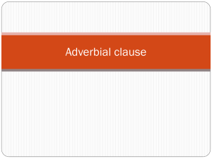 Adverbial clause