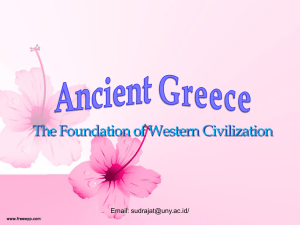The Foundation of Western Civilization Email: /