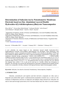 Determination of Salicylate ion by Potentiometric Membrane