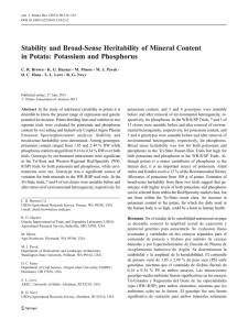 Stability and Broad-Sense Heritability of Mineral Content