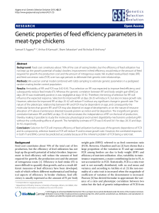 Genetic properties of feed efficiency parameters in meat-type chickens G S