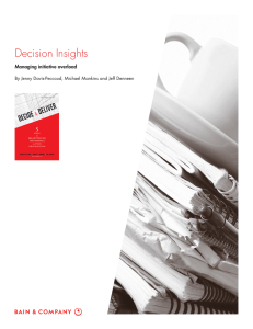 Decision Insights Managing initiative overload