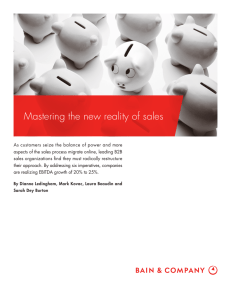 Mastering the new reality of sales