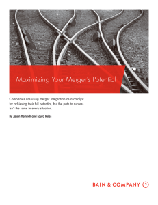 Maximizing Your Merger’s Potential