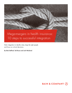Mega-mergers in health insurance: 10 steps to successful integration