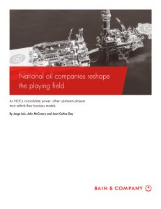 National oil companies reshape the playing field must rethink their business models.