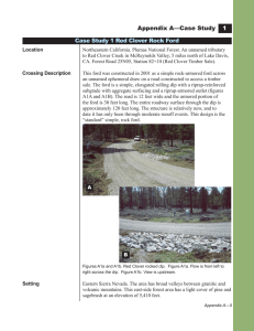 Appendix A—Case Study Case Study 1 Red Clover Rock Ford 1