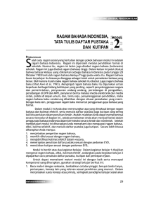 2 S s RAGAM BAHASA INDONESIA,