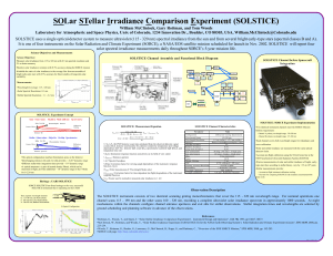 SOLar STellar Irradiance Comparison Experiment (SOLSTICE)