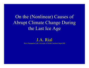 On the (Nonlinear) Causes of Abrupt Climate Change During J.A. Rial