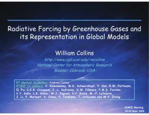 Radiative Forcing by Greenhouse Gases and its Representation in Global Models
