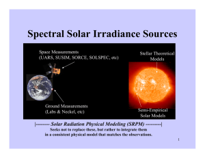 Spectral Solar Irradiance Sources
