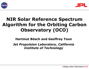 NIR Solar Reference Spectrum Algorithm for the Orbiting Carbon Observatory (OCO)