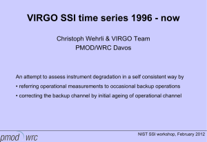 VIRGO SSI time series 1996 - now  PMOD/WRC Davos