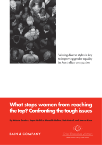 What stops women from reaching the top? Confronting the tough issues