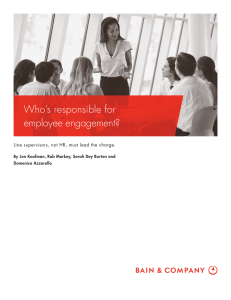 Who’s responsible for employee engagement?