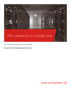 Why cybersecurity is a strategic issue