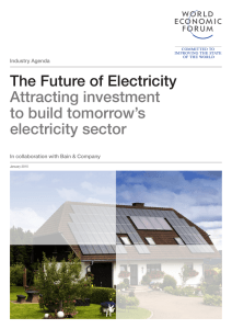The Future of Electricity  Attracting investment to build tomorrow’s