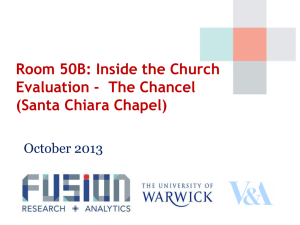 Room 50B: Inside the Church Evaluation - The Chancel (Santa Chiara Chapel)