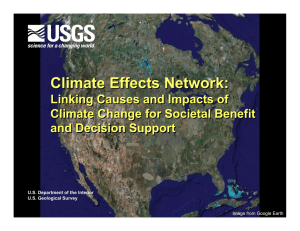 Climate Effects Network: Linking Causes and Impacts of and Decision Support