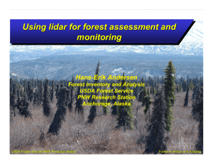 Using lidar for forest assessment and monitoring