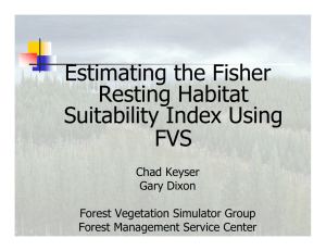 Estimating the Fisher Resting Habitat Suitability Index Using FVS