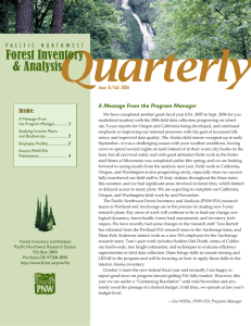 Quarterly Forest Inventory &amp; Analysis