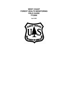 WEST COAST FOREST HEALTH MONITORING FIELD GUIDE FY2000