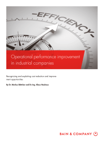 Operational performance improvement in industrial companies ment opportunities
