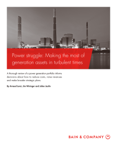 Power struggle: Making the most of generation assets in turbulent times